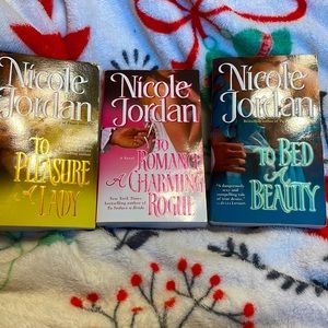 Historical romance novel trilogy “The courtship wars” by Nicole Jordan.